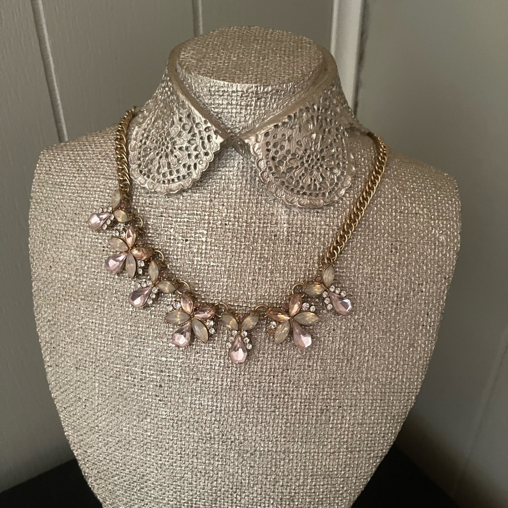 Elegant Gold and Pink Necklace
